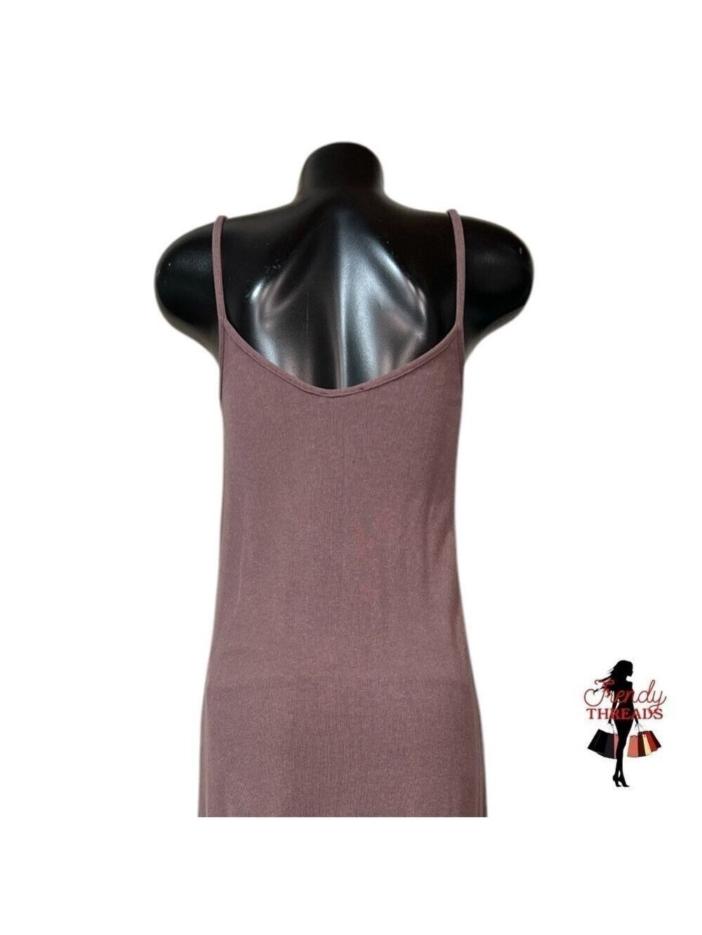 Zara Knit Midi Dress Small Mauve Purple Bohemian Romantic Cottagecore Semi-Sheer - Picture 7 of 10